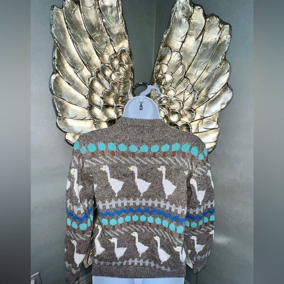 Awesome 80s Hot Jazz by Christina Wool Vintage Geese Sweater - Picture 7 of 12